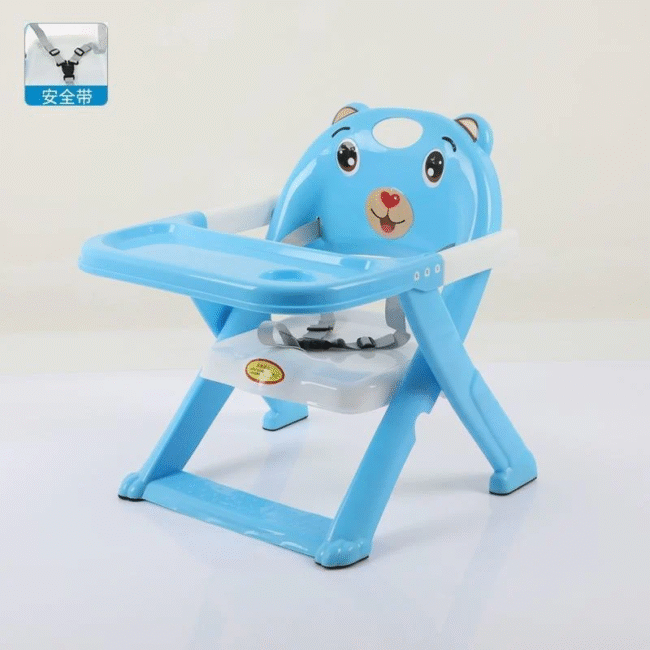 Adjustable Baby High Chair with Dining Table – High Leg Feeding Chair for Babies & Toddlers with Safety Belt | Comfortable & Foldable Design