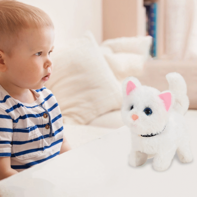 Interactive Electric Plush Persian Cat – Walking, Meowing, Wagging Tail Toy - Image 2