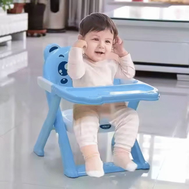 Adjustable Baby High Chair with Dining Table – High Leg Feeding Chair for Babies & Toddlers with Safety Belt | Comfortable & Foldable Design - Image 2