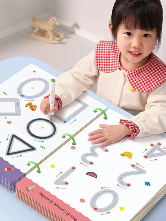 Reusable Magical Tracing Workbook with Pen and Eraser Set (64 Pages) - Image 2