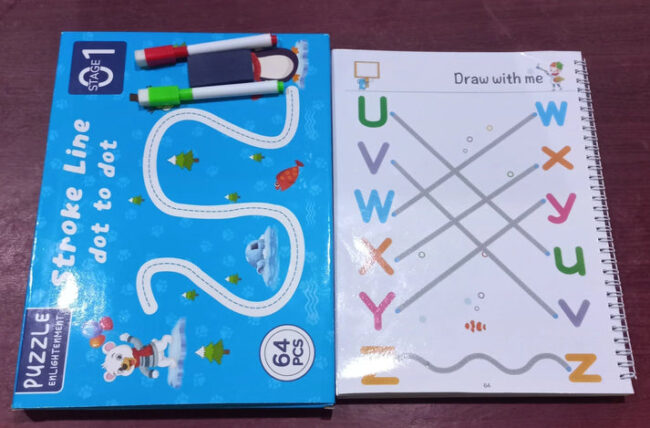Reusable Magical Tracing Workbook with Pen and Eraser Set (64 Pages) - Image 3