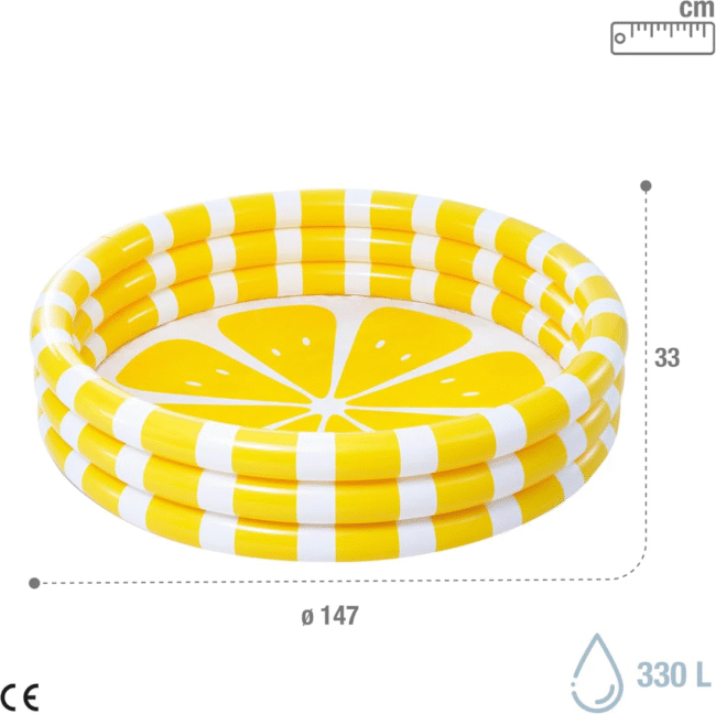 INTEX 58" x 13" Zesty Lemon Kiddie Pool Round - Image 4