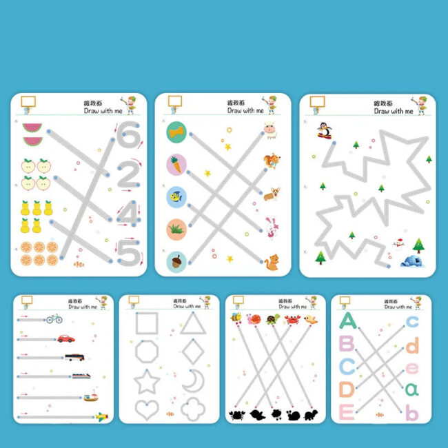 Reusable Magical Tracing Workbook with Pen and Eraser Set (64 Pages) - Image 6