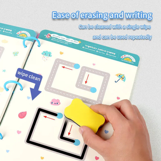 Reusable Magical Tracing Workbook with Pen and Eraser Set (64 Pages) - Image 7