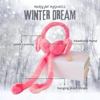 Premium winter plush bunny ear muffs with moving ears for kids